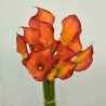 80 Orange Mini Calla Lilies - 19 in long